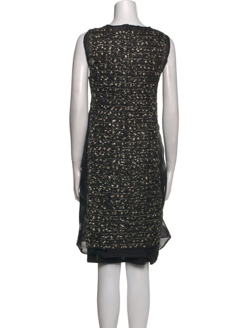 St. John Bateau Neckline Knee-Length Dress