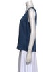 St. John Scoop Neck Sleeveless Top