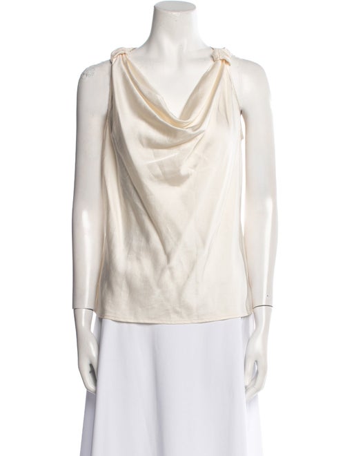 St. John Silk Cowl Neck Blouse