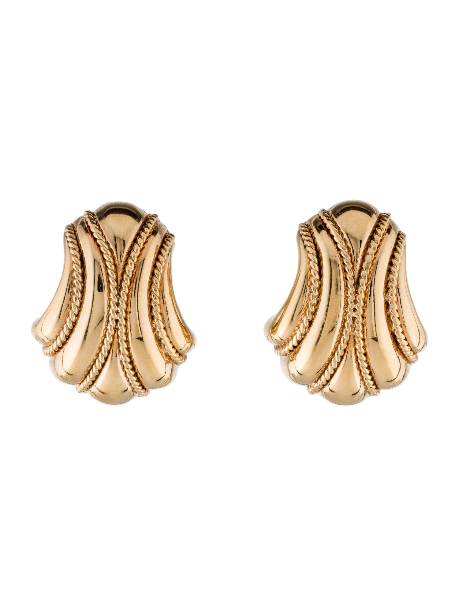 St. John Textured Clip-On Earrings