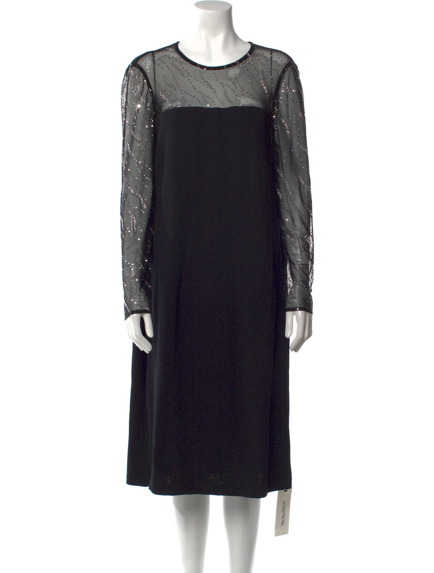 St. John Scoop Neck Midi Length Dress