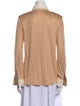 St. John Silk Long Sleeve Button-Up Top
