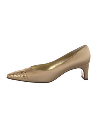 St. John Satin Sequin Embellishments Pumps