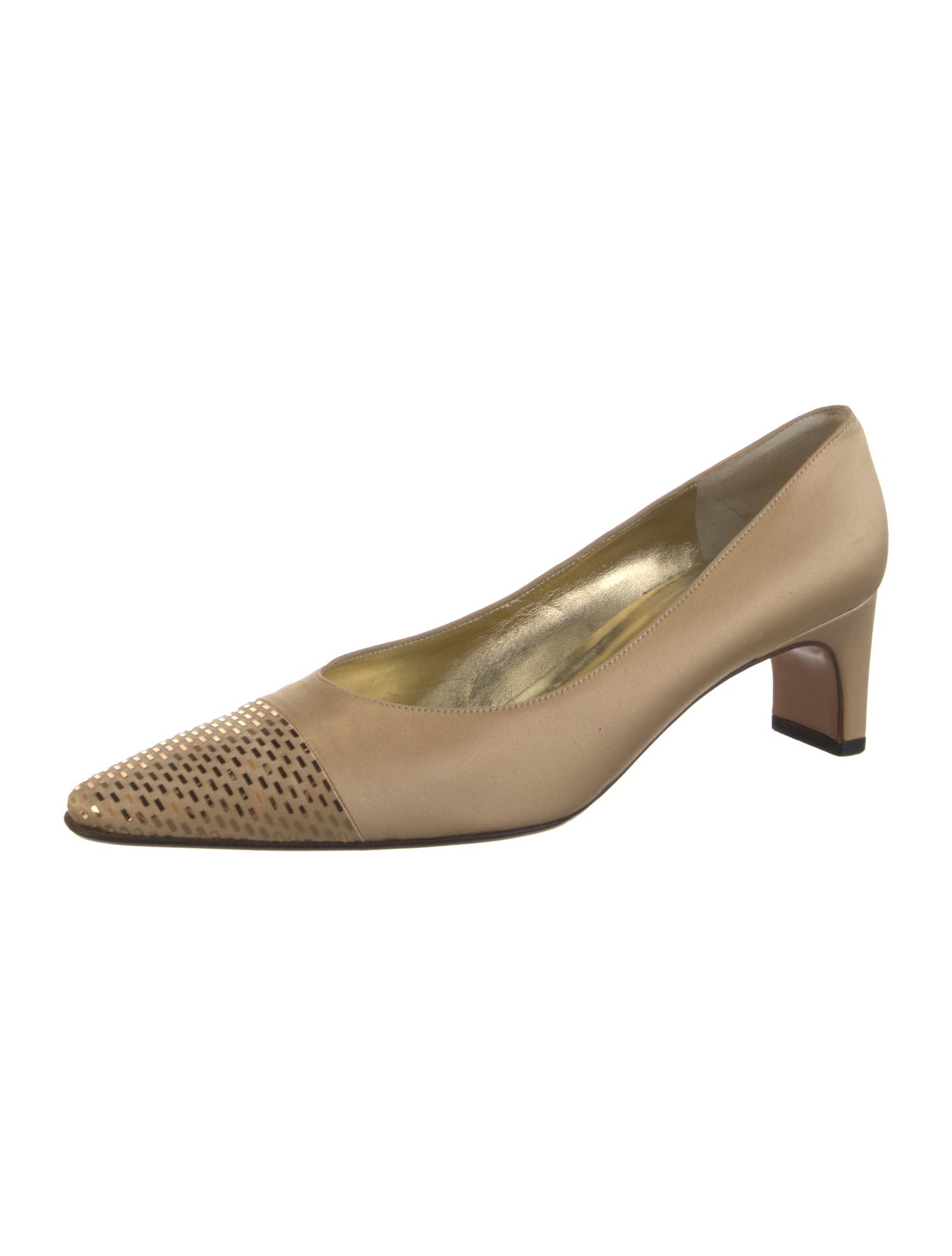 St. John Satin Sequin Embellishments Pumps