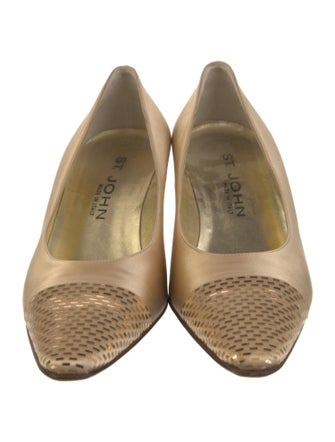 St. John Satin Sequin Embellishments Pumps