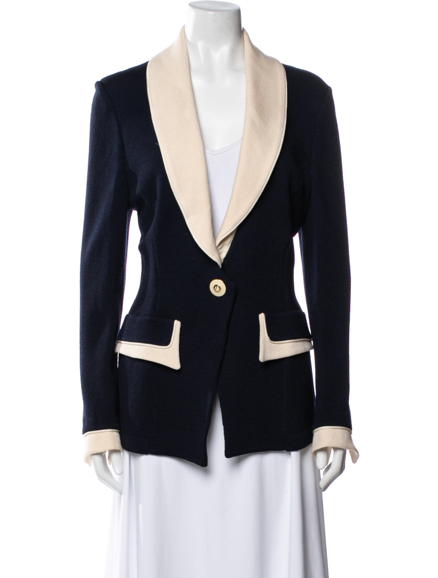 St. John Colorblock Pattern Blazer