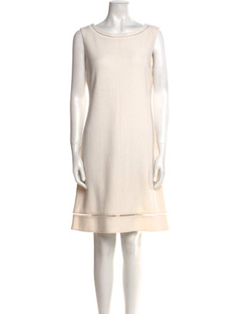 St. John Bateau Neckline Mini Dress