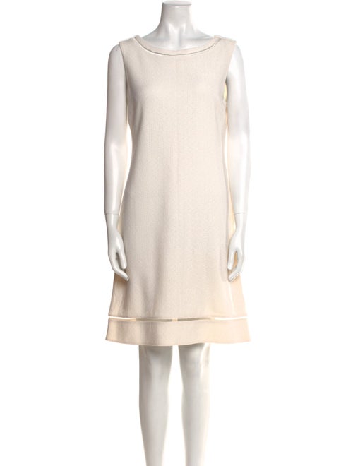 St. John Bateau Neckline Mini Dress