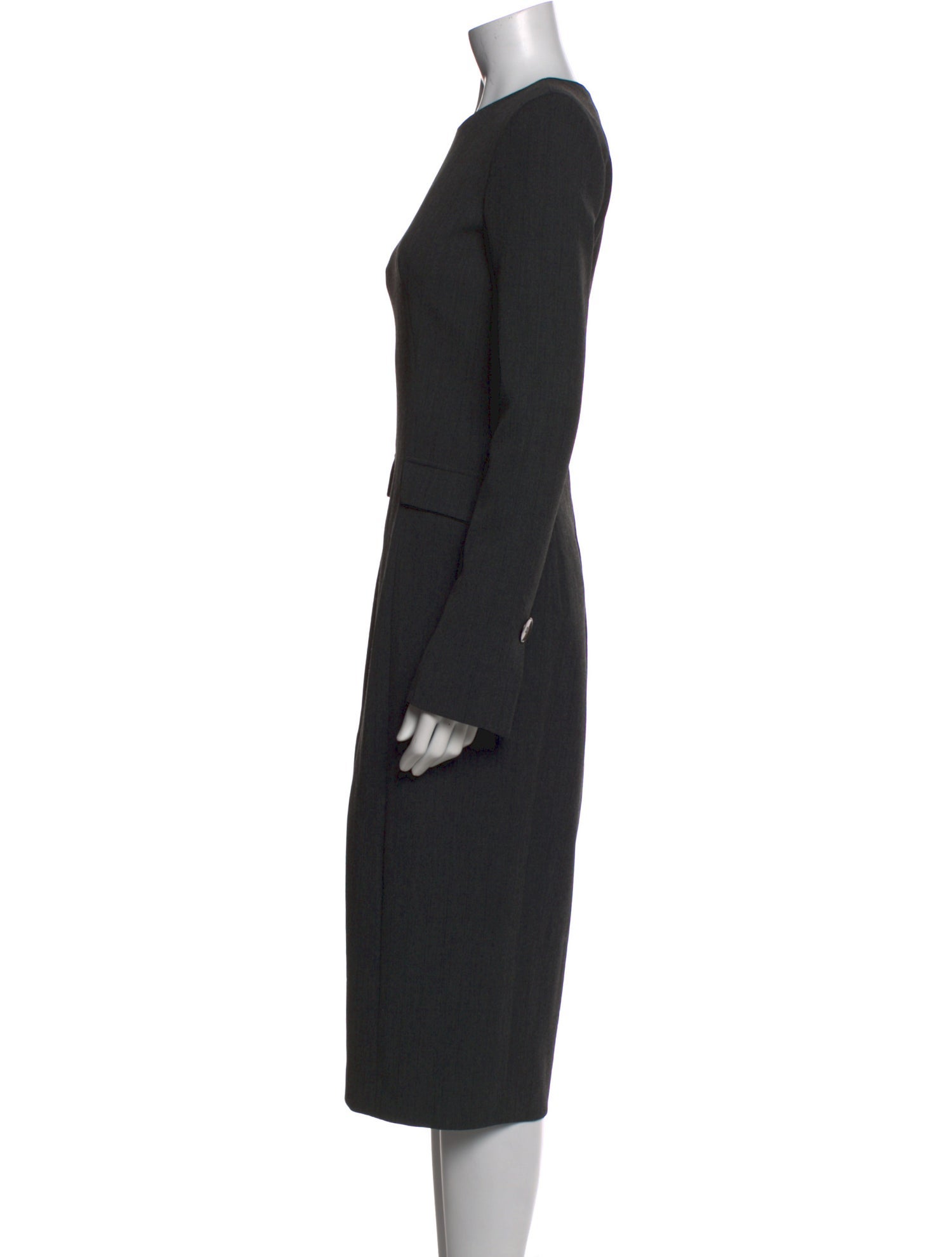 St. John Crew Neck Midi Length Dress