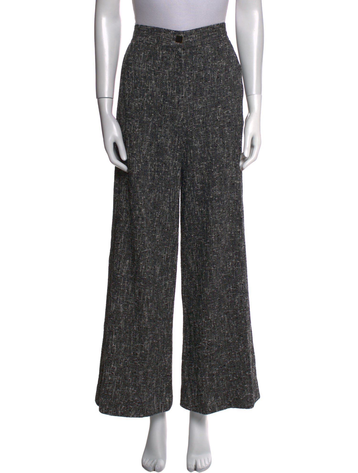 St. John Tweed Pattern Wide Leg Pants