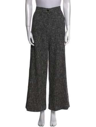 St. John Tweed Pattern Wide Leg Pants