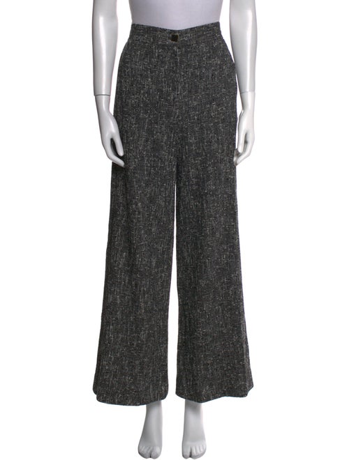 St. John Tweed Pattern Wide Leg Pants