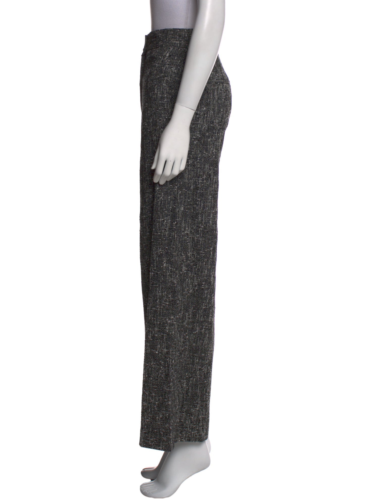 St. John Tweed Pattern Wide Leg Pants