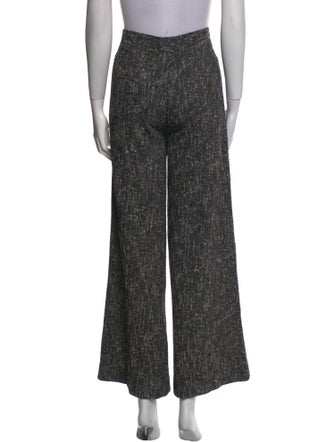 St. John Tweed Pattern Wide Leg Pants