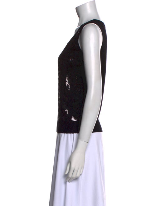St. John Scoop Neck Sleeveless Top