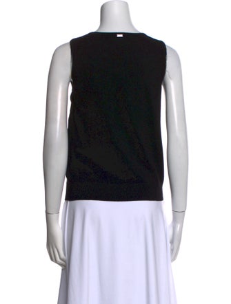 St. John Scoop Neck Sleeveless Top