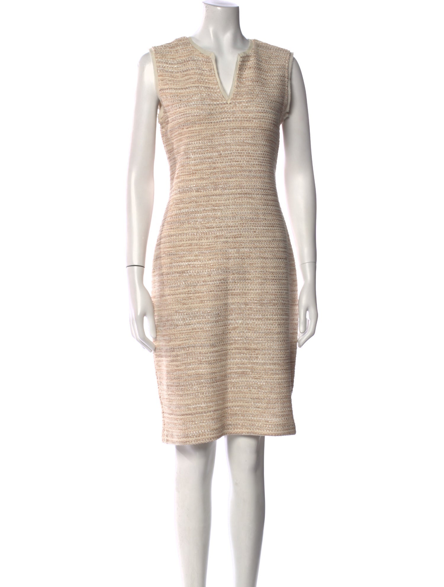 St. John V-Neck Knee-Length Dress