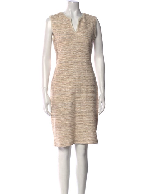 St. John V-Neck Knee-Length Dress
