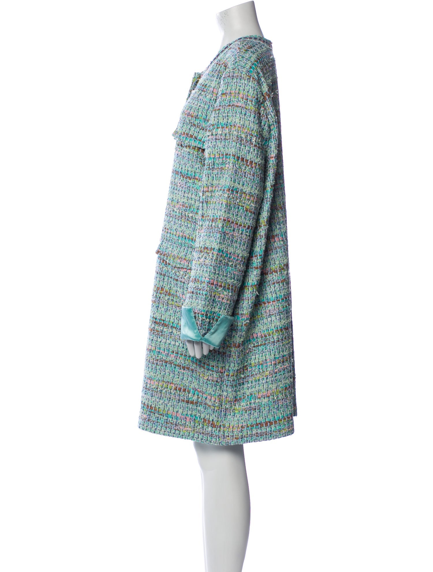 St. John Tweed Houndstooth Print Coat w/ Tags