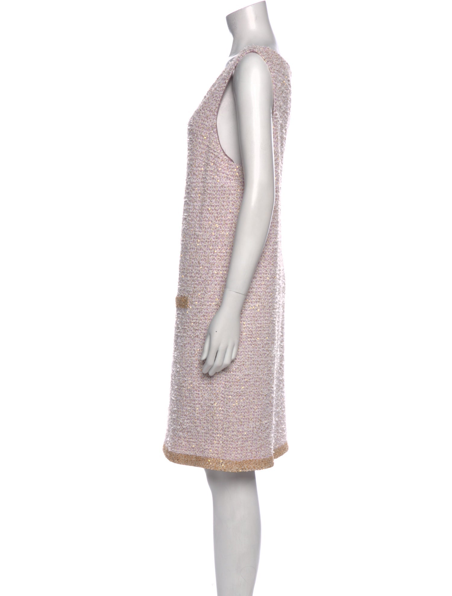 St. John Scoop Neck Knee-Length Dress w/ Tags