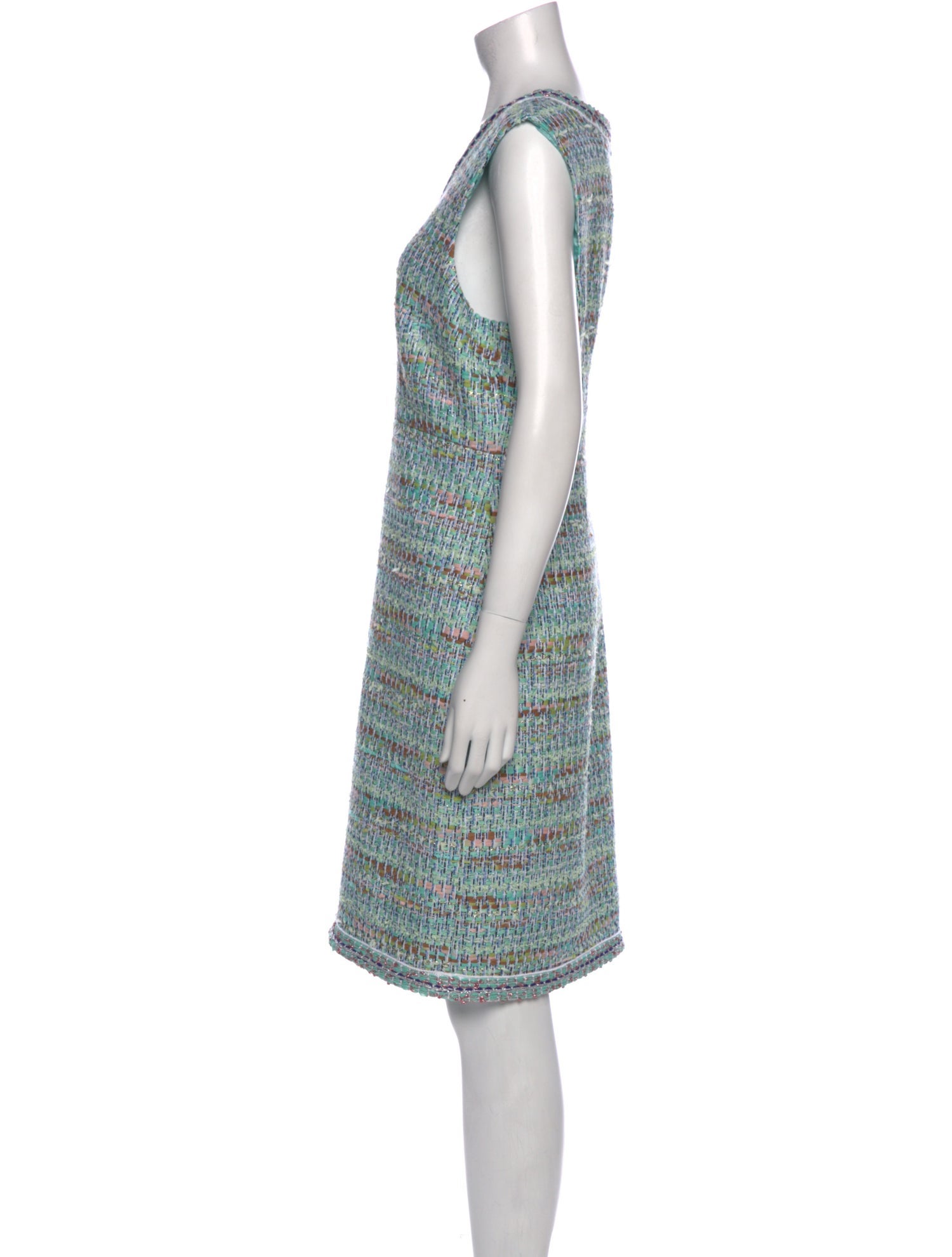 St. John Striped Knee-Length Dress w/ Tags
