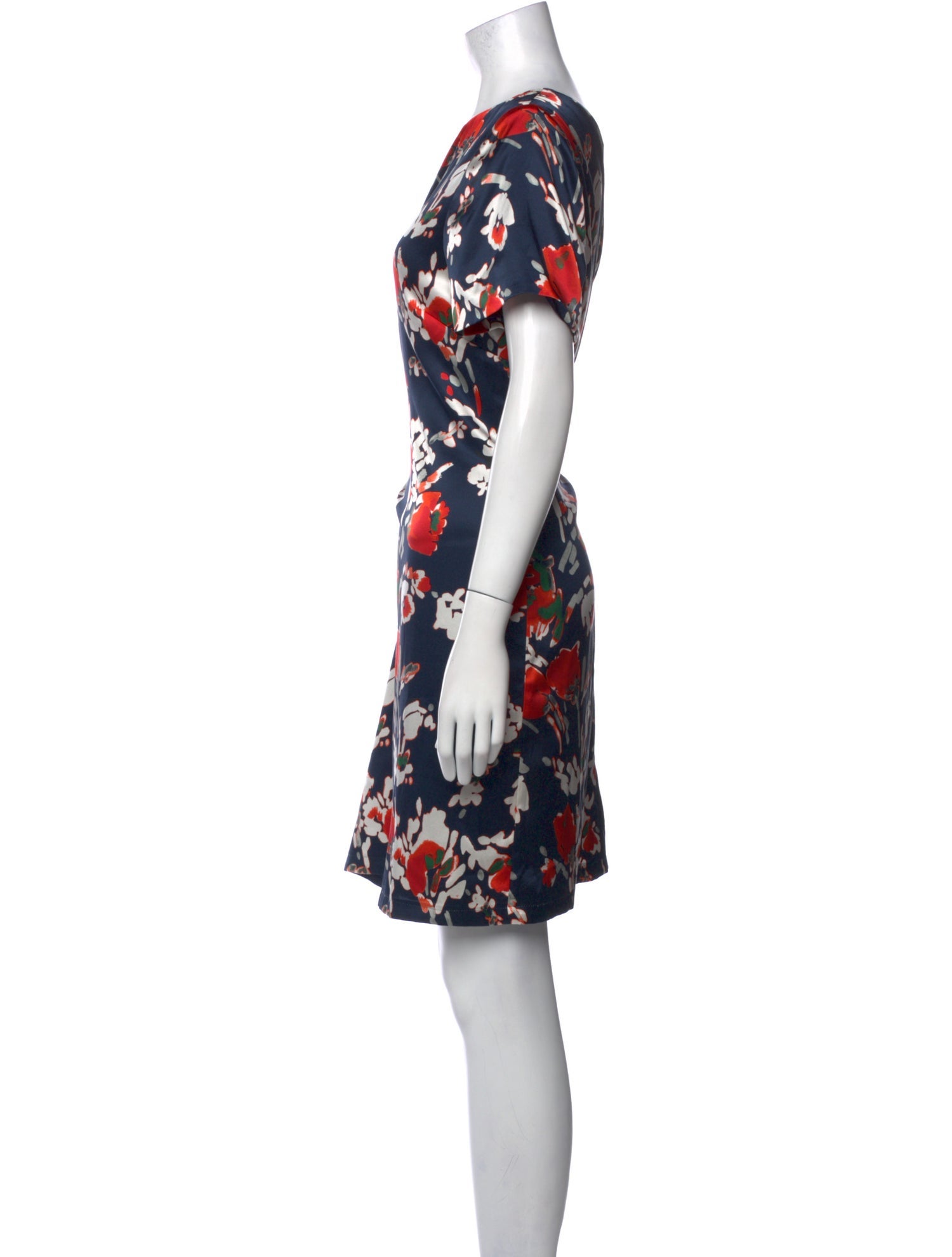 St. John Collection Floral Print Knee-Length Dress