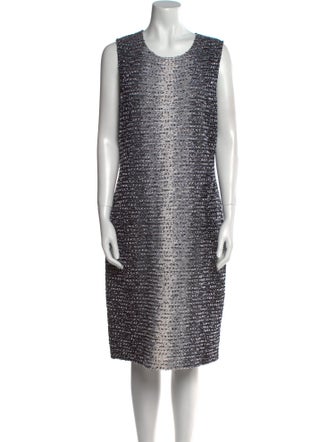 St. John Scoop Neck Knee-Length Dress