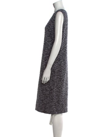 St. John Scoop Neck Knee-Length Dress