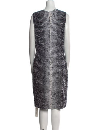 St. John Scoop Neck Knee-Length Dress