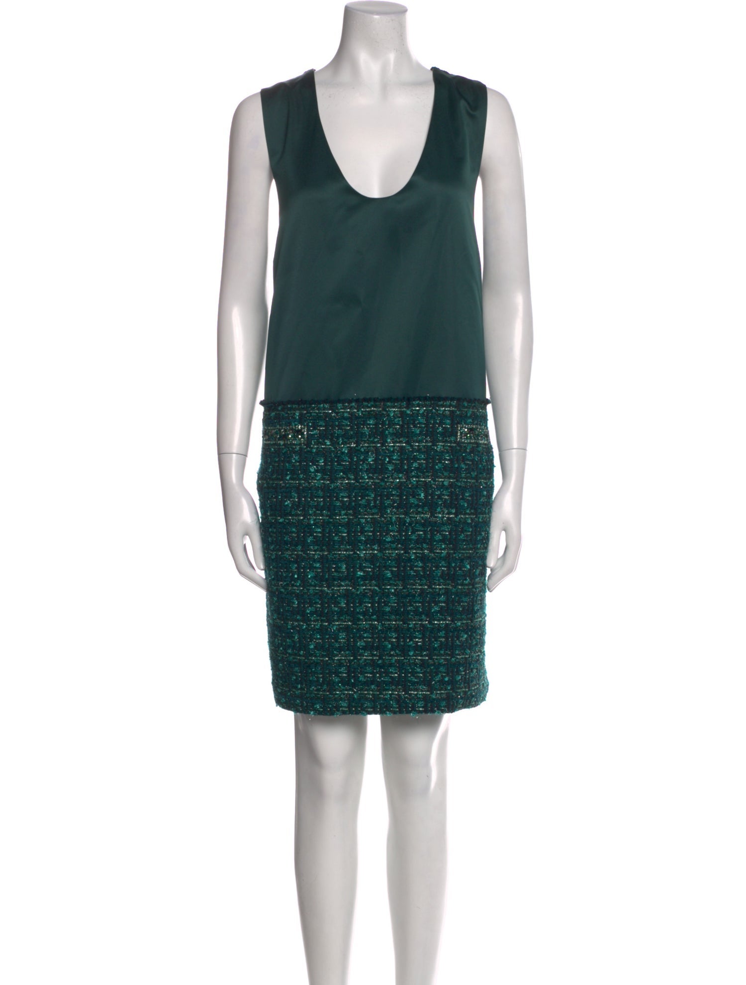 St. John Scoop Neck Mini Dress w/ Tags