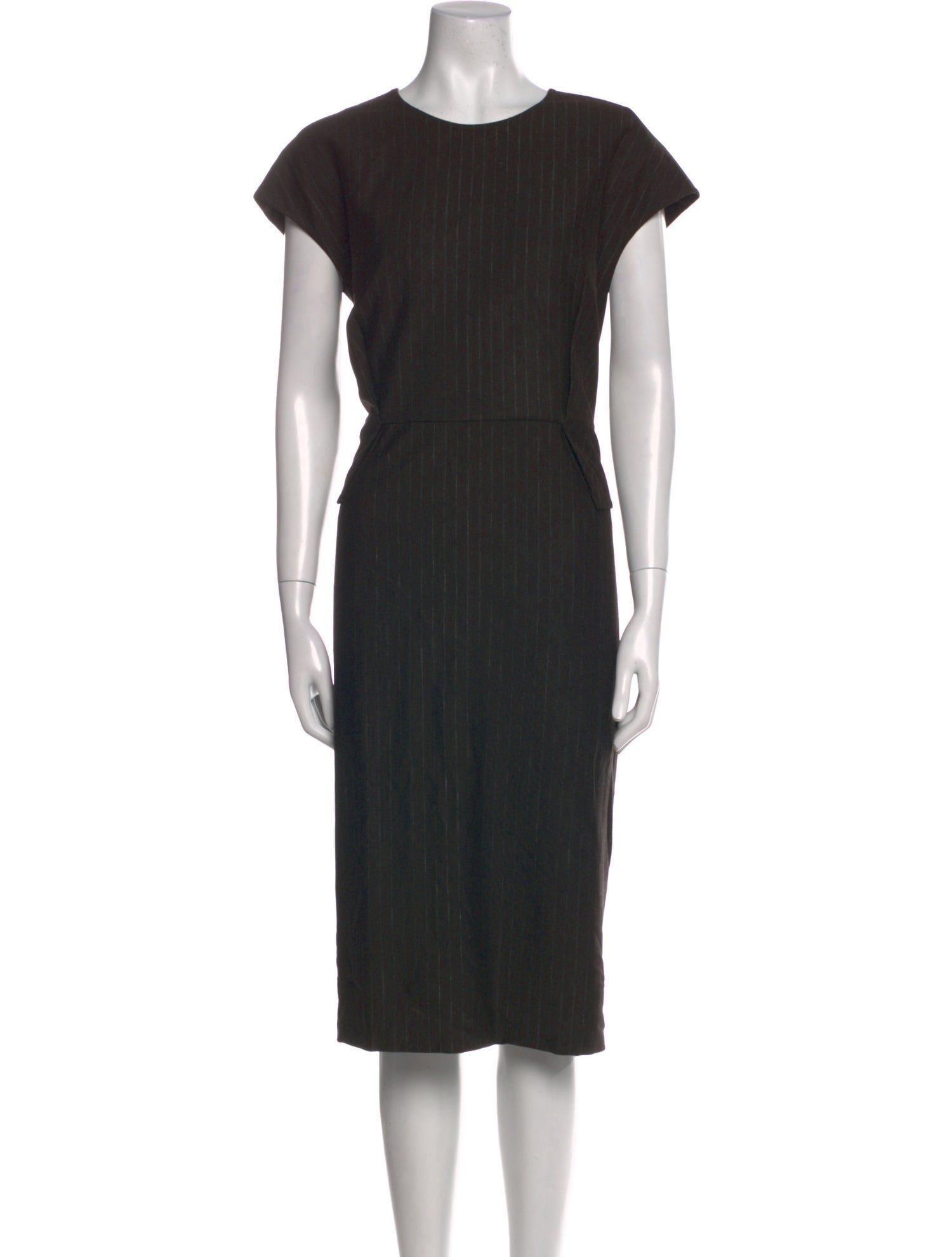 St. John Crew Neck Midi Length Dress