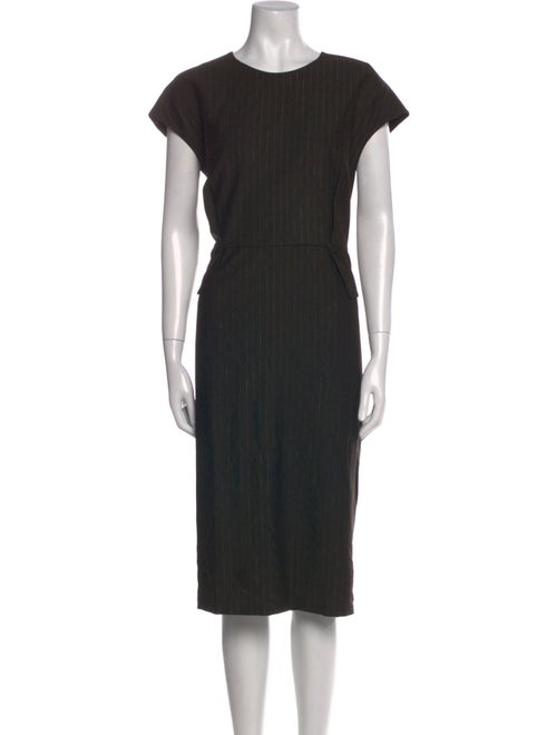 St. John Crew Neck Midi Length Dress