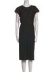 St. John Crew Neck Midi Length Dress