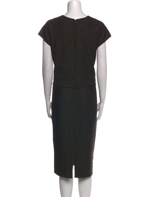 St. John Crew Neck Midi Length Dress