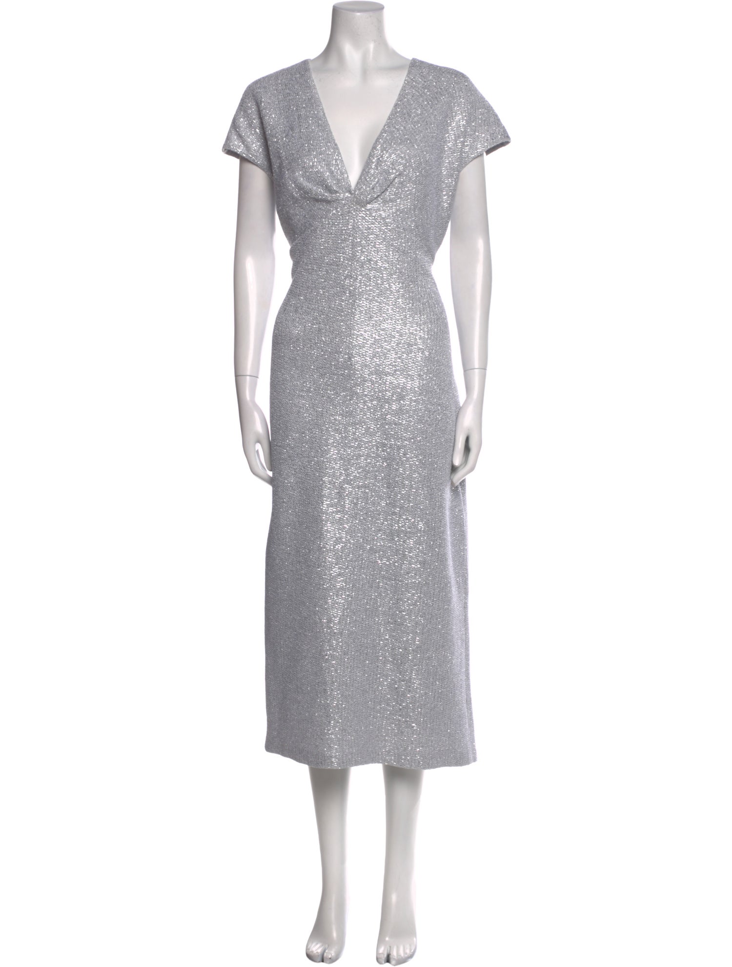 St. John V-Neck Long Dress