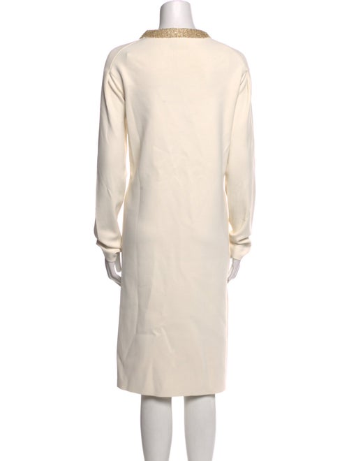 St. John Scoop Neck Knee-Length Dress