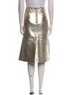 St. John Leather Knee-Length Skirt