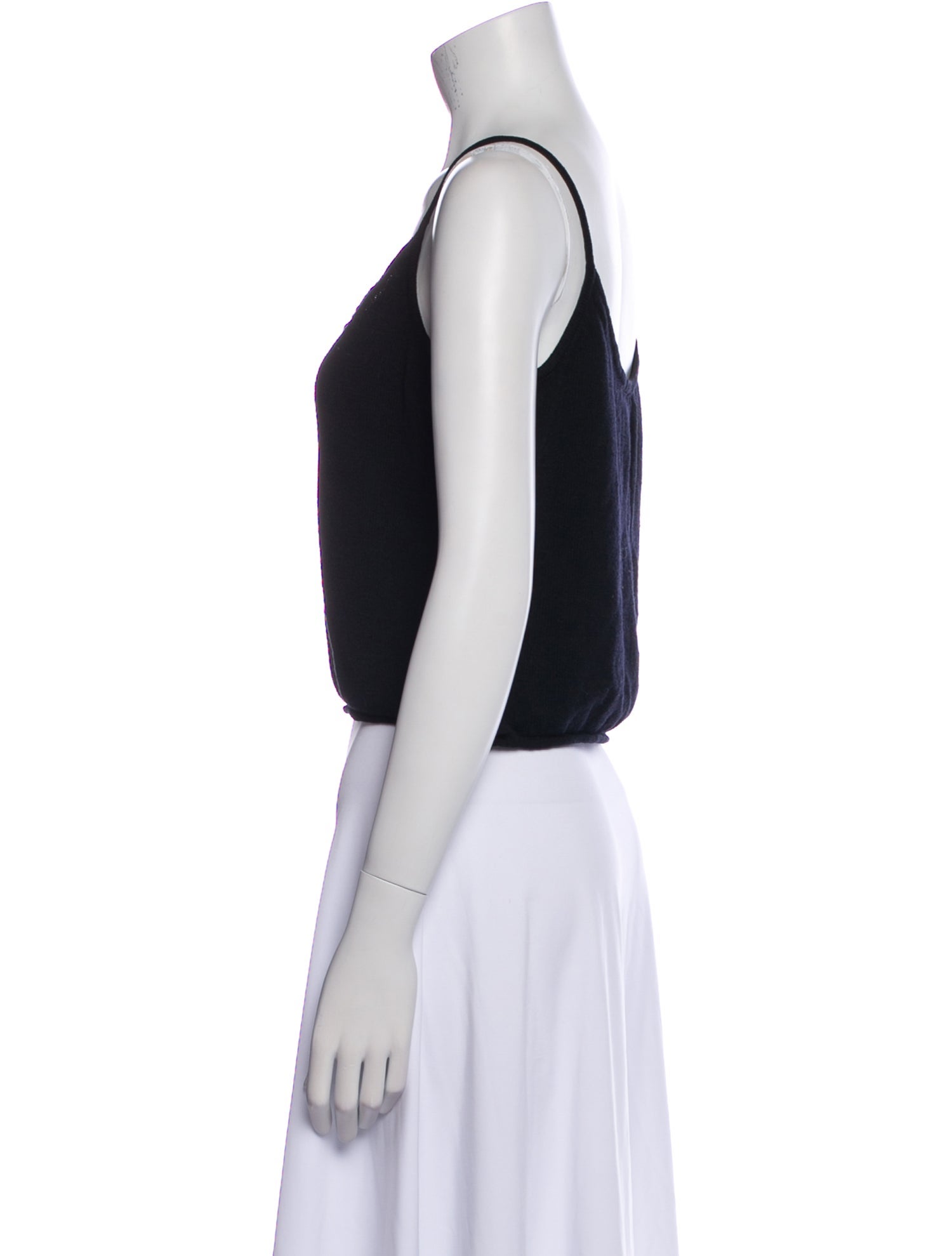 St. John V-Neck Sleeveless Crop Top