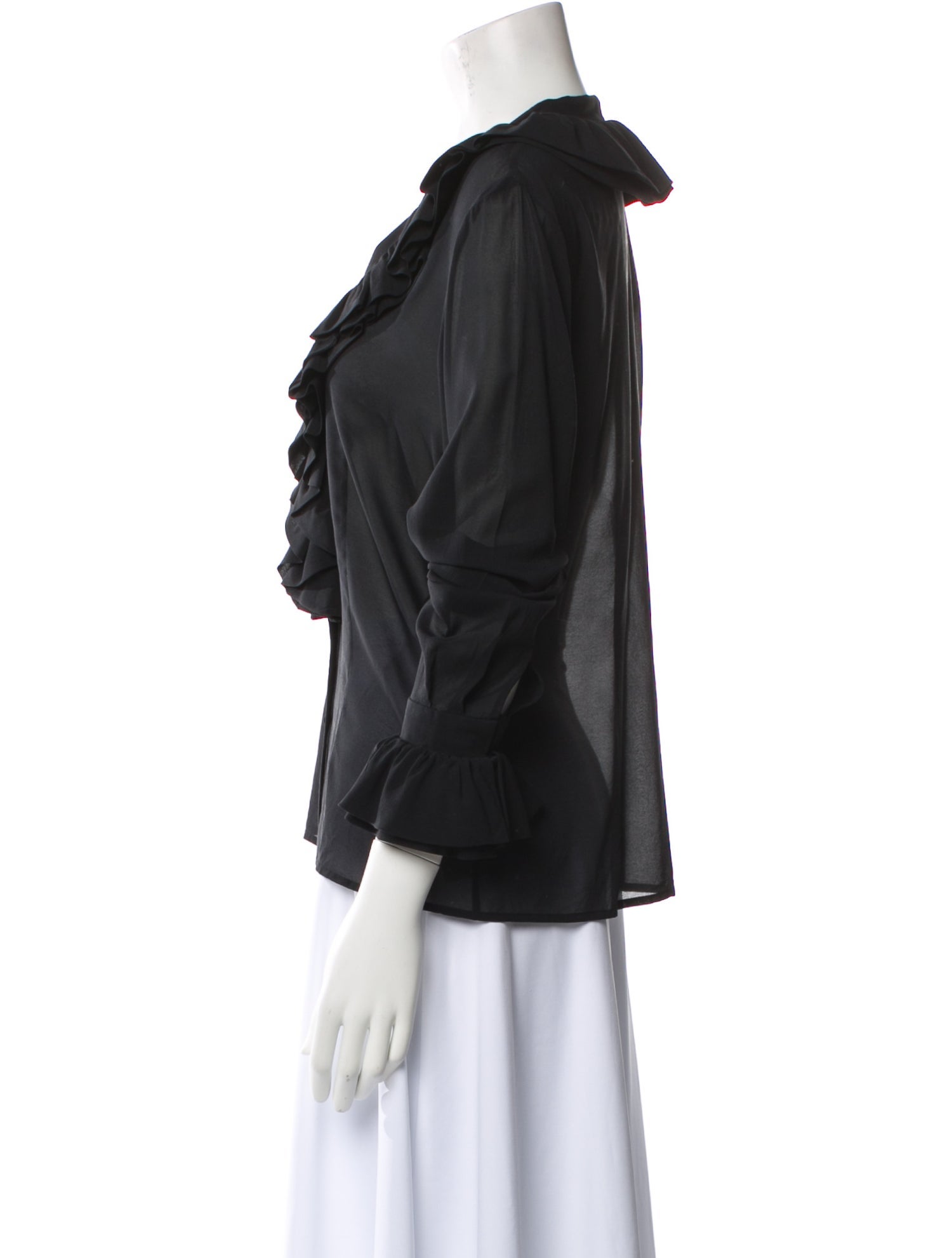 St. John Silk V-Neck Blouse