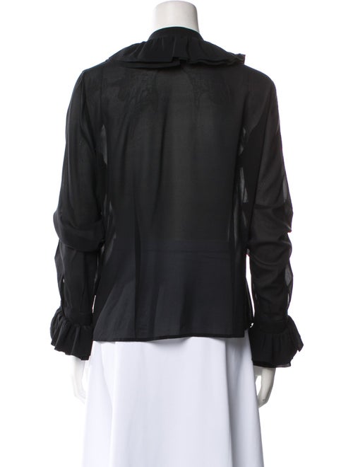 St. John Silk V-Neck Blouse