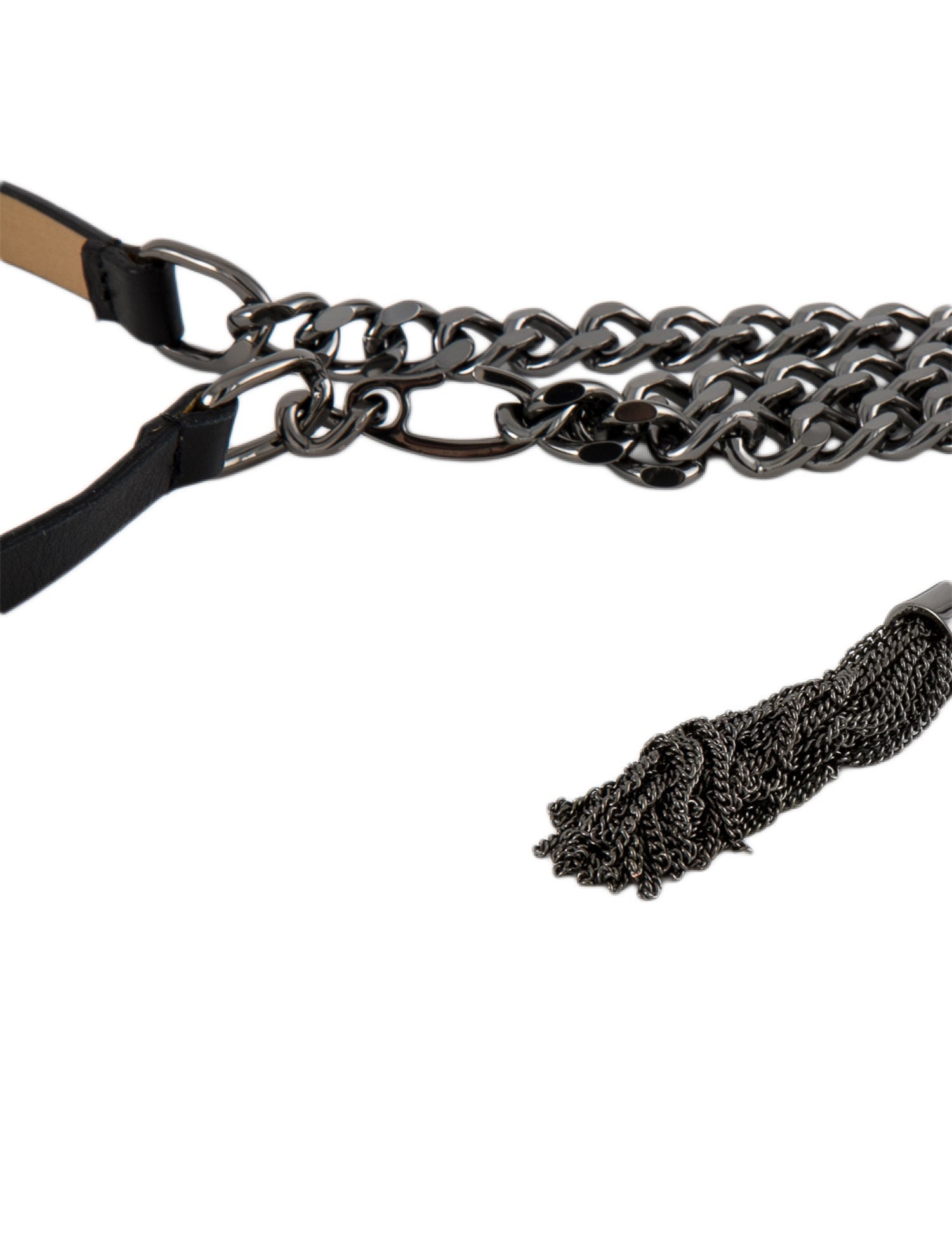 St. John Skinny Leather Waist Belt