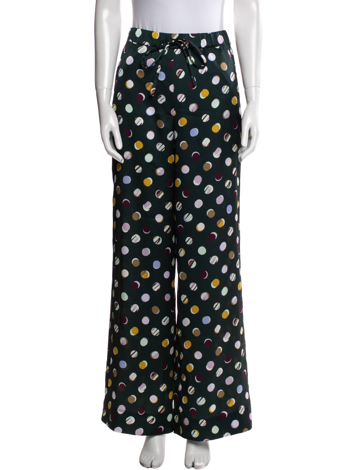 St. John Printed Wide Leg Pants