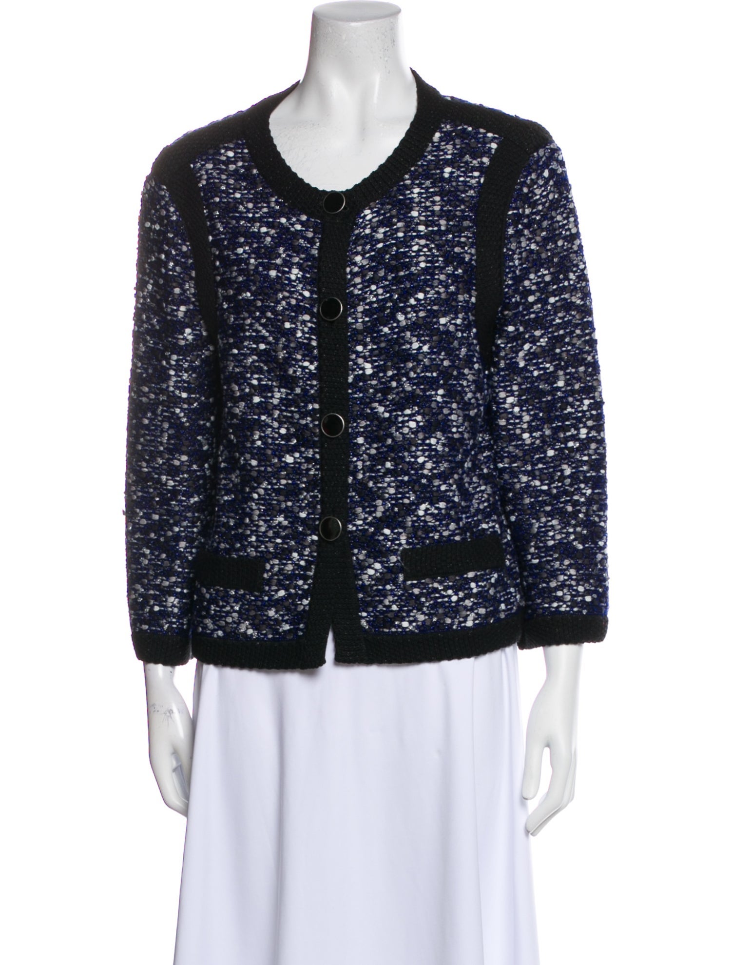 St. John Wool Printed Evening Jacket