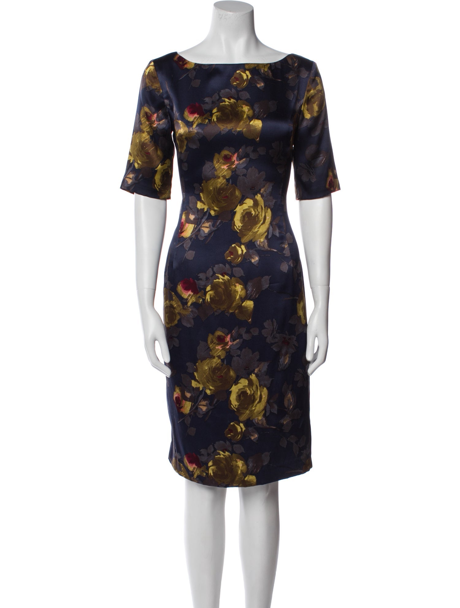 St. John Silk Knee-Length Dress