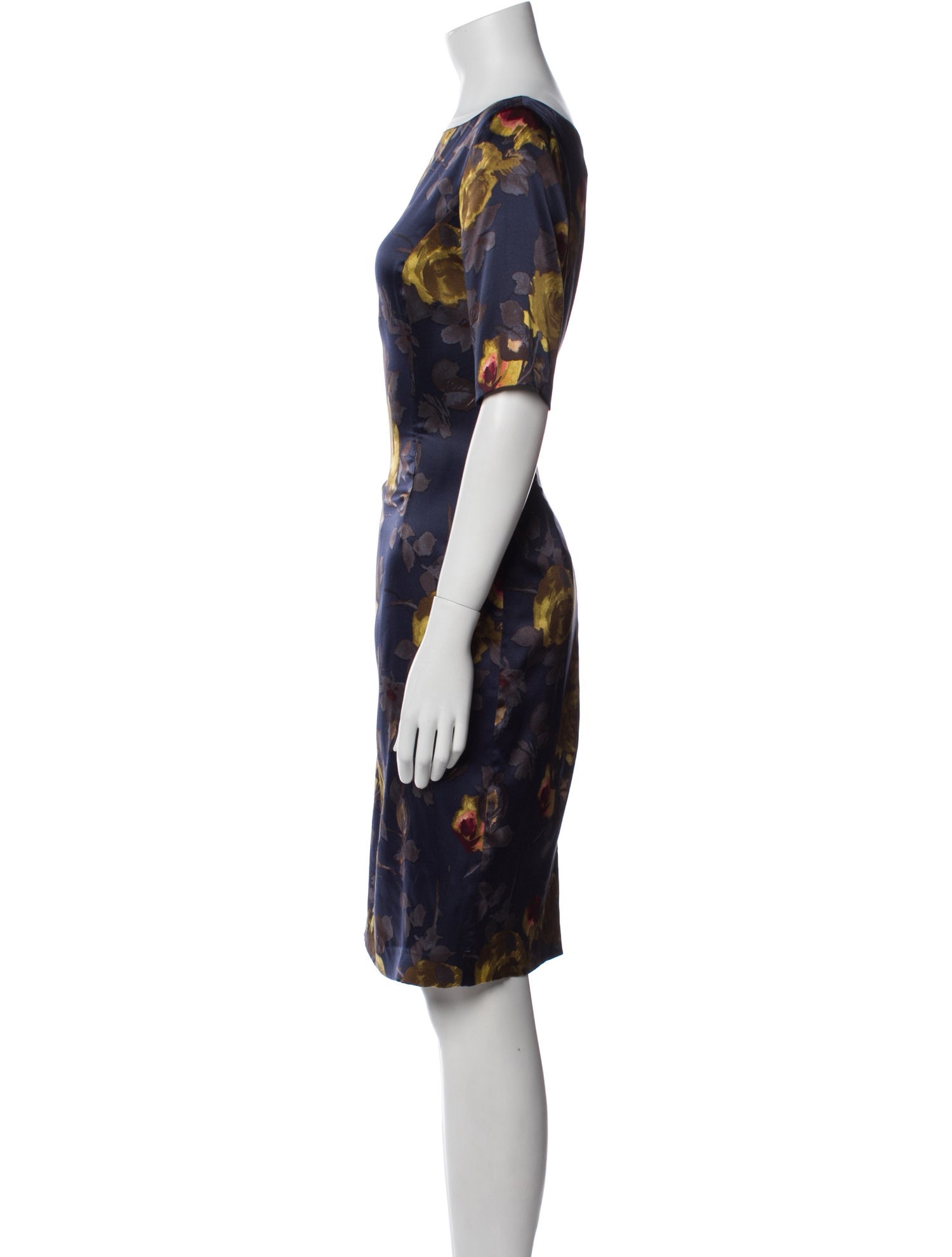 St. John Silk Knee-Length Dress