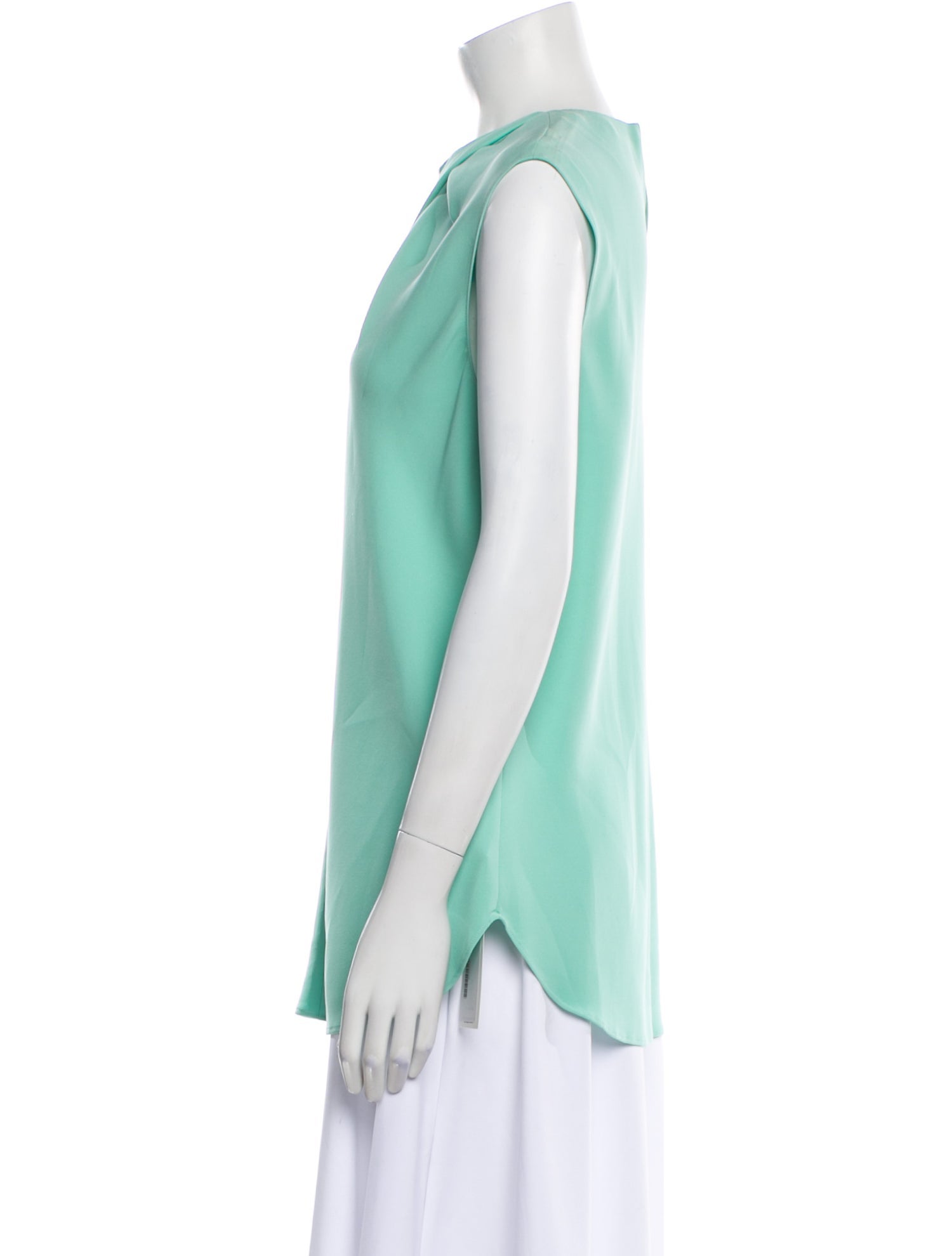 St. John Silk Cowl Neck Blouse