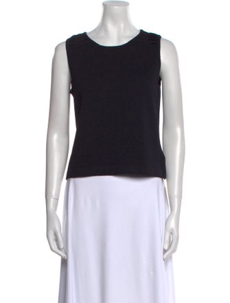 St. John Scoop Neck Sleeveless Top