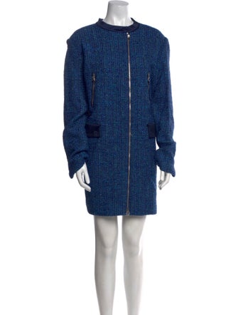 St. John Mock Neck Mini Dress