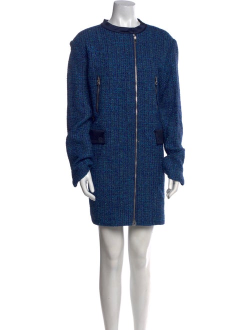 St. John Mock Neck Mini Dress