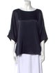 St. John Bateau Neckline Three-Quarter Sleeve Blouse